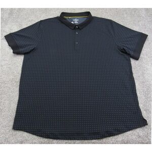 Under Armour Mens 3XL Golf Polo Shirt Performance Tech Fitted Blue Geo Print